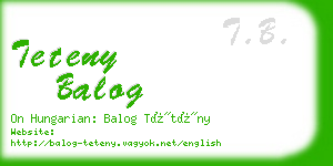 teteny balog business card